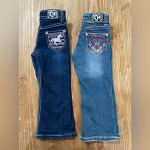 2 pair of cowgirl hardware jeans. Size 3T